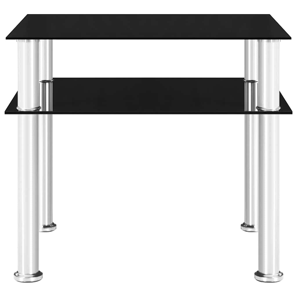 Vidaxl bijzettafel 45x50x45 cm gehard glas zwart