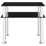 Vidaxl bijzettafel 45x50x45 cm gehard glas zwart