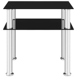 Vidaxl bijzettafel 45x50x45 cm gehard glas zwart
