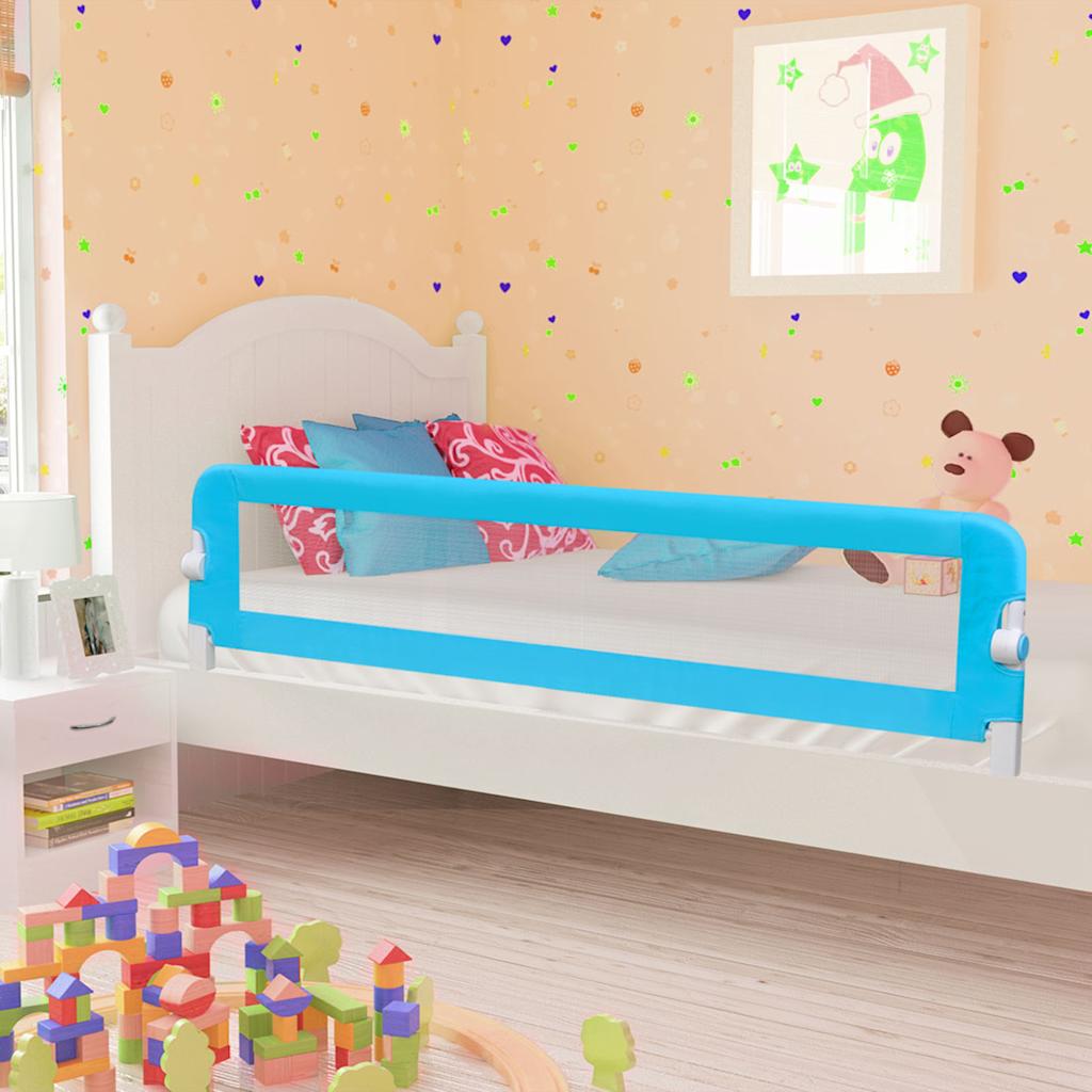 Vidaxl Bedhek Toddler 180x42 cm poliester modra