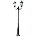 Vidaxl Gartenlaterne mit 2 Armen 230 cm Aluminium dunkelgrün Schwarz