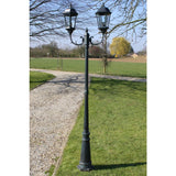 Vidaxl Garden Lantern z 2 ramionami 230 cm aluminium ciemnozielone czarne