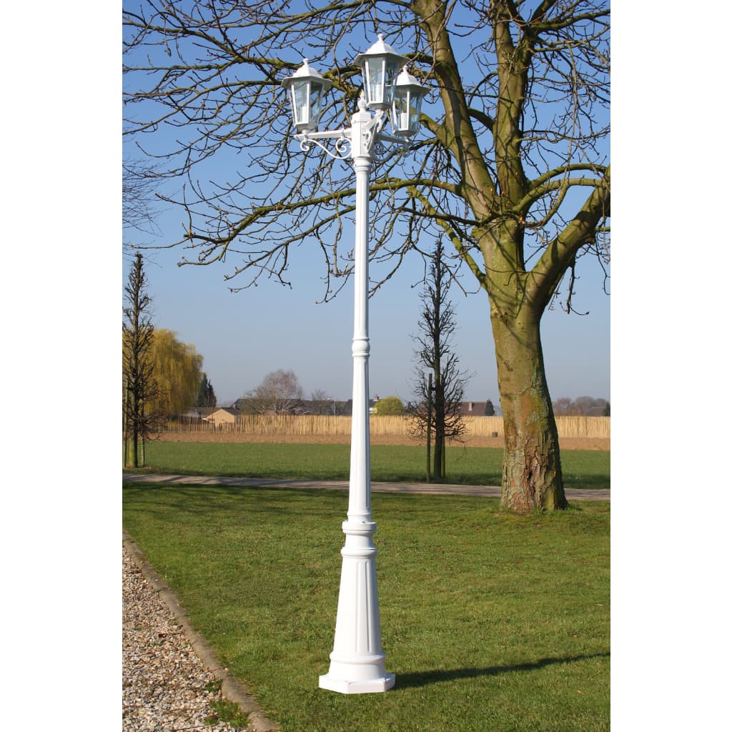 Vidaxl Garden Lant Kingston 3-Arms 215 cm White