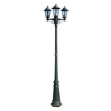 Vidaxl Gartenlaterne mit 3 Armen 215 cm Aluminium dunkelgrün Schwarz