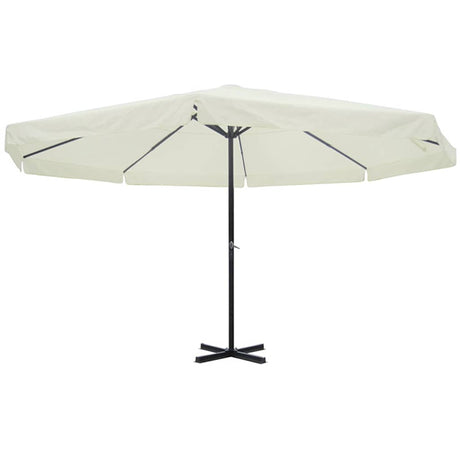 Vidaxl Parasol Samos 500 cm Aluminium Weiß