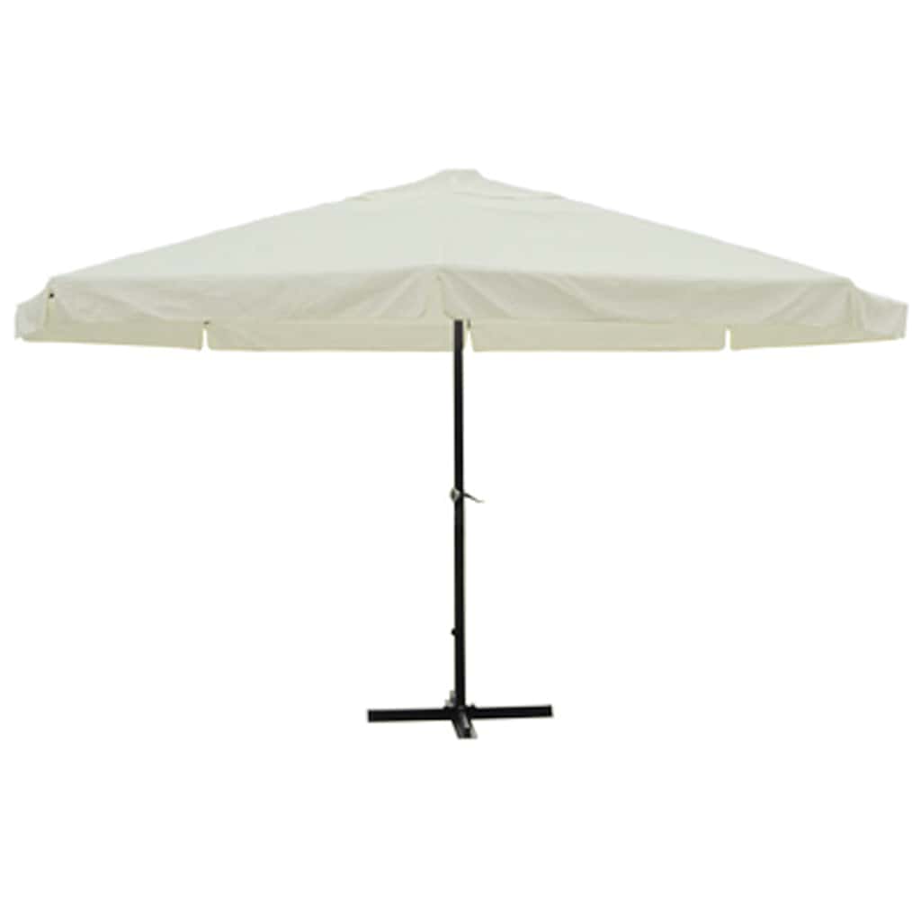 Vidaxl Parasol Samos 500 cm Aluminium Weiß