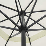 Vidaxl Parasol Samos 500 cm Aluminium Weiß
