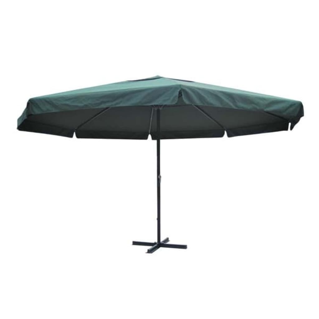 Vidaxl Parasol samos 500 cm aluminijasta zelena