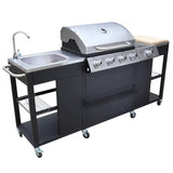 Vidaxl Outdoor -Küche mit Grill Montana 4 Brenner