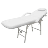 VIDAXL -Behandlungsstuhl für Gesicht 185x78x76 cm künstliches Leder weiß
