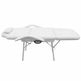 VIDAXL -Behandlungsstuhl für Gesicht 185x78x76 cm künstliches Leder weiß