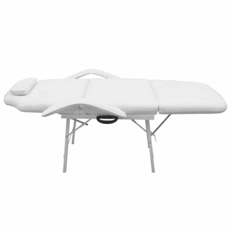 VIDAXL -Behandlungsstuhl für Gesicht 185x78x76 cm künstliches Leder weiß