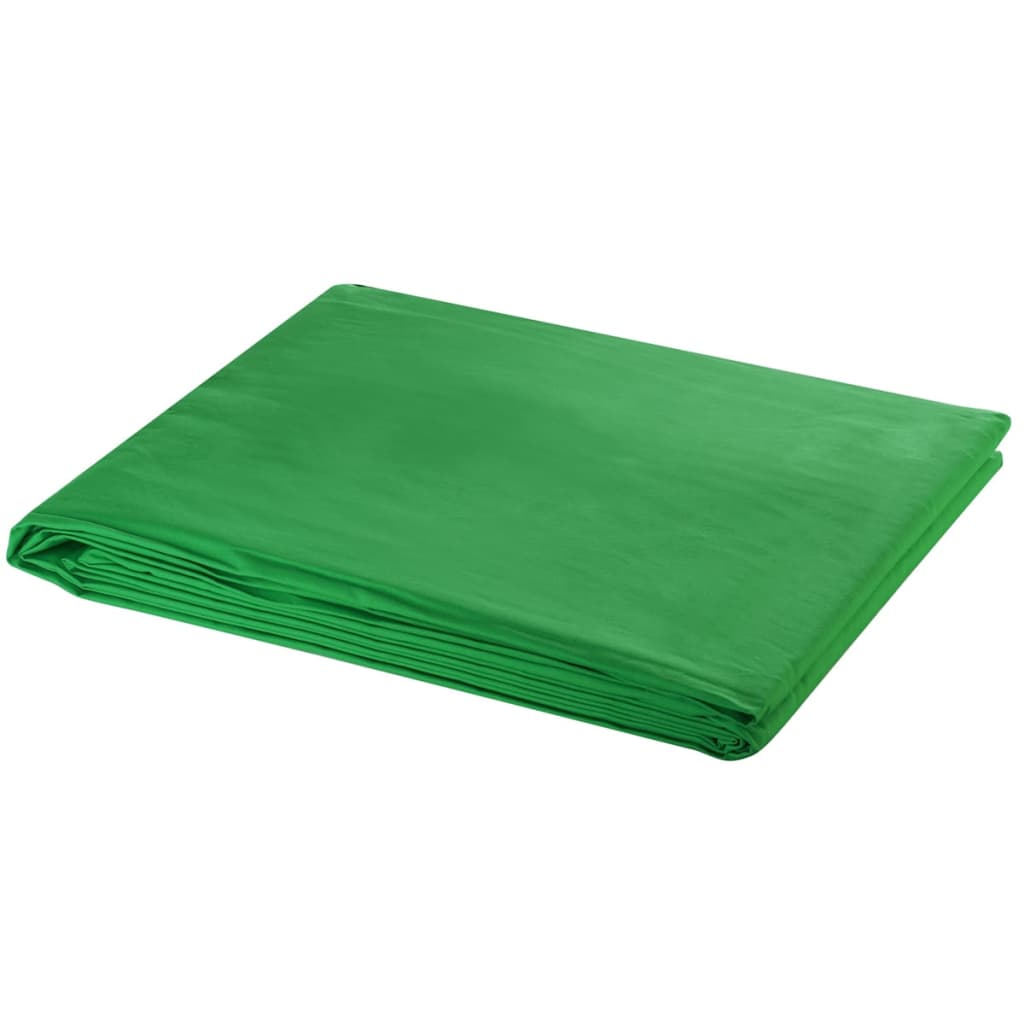VIDAXL -Hintergrund ohne Standard -Chromakey 600x300 cm Baumwollgrün