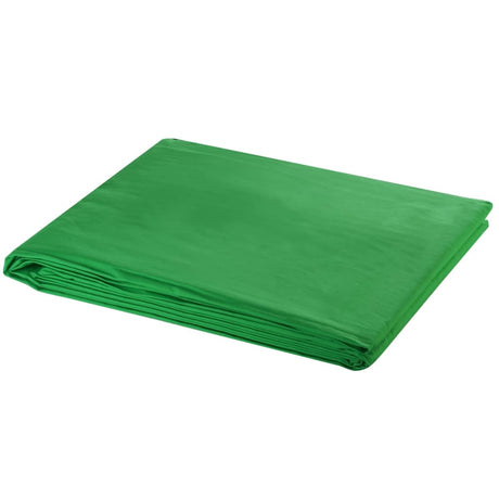 VIDAXL -Hintergrund ohne Standard -Chromakey 600x300 cm Baumwollgrün