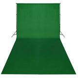 Vidaxl Fond Chromakey 600x300 cm Coton vert