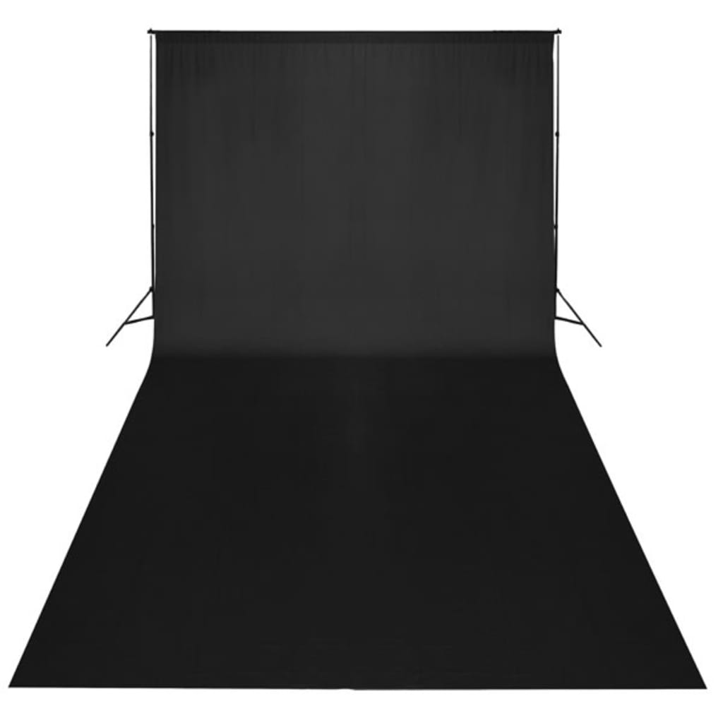 VIDAXL -Hintergrund ohne Standard 600x300 cm Baumwollschwarz