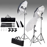 Vidaxl Studio Lighting Set 24 watt, y compris les stands et les parapluies