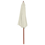 Vidaxl Parasol 300x258 cm de arena blanca