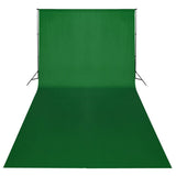 VidaXL Studioset met groene achtergrond en lampen 600x300 cm