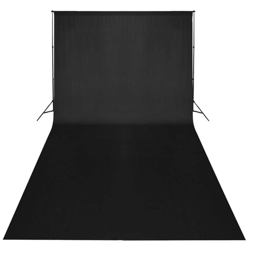 Vidaxl Studioset mit schwarzem Hintergrund und Lampen 600x300 cm