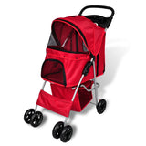 Vidaxl -Kinderwagen für Hund rot