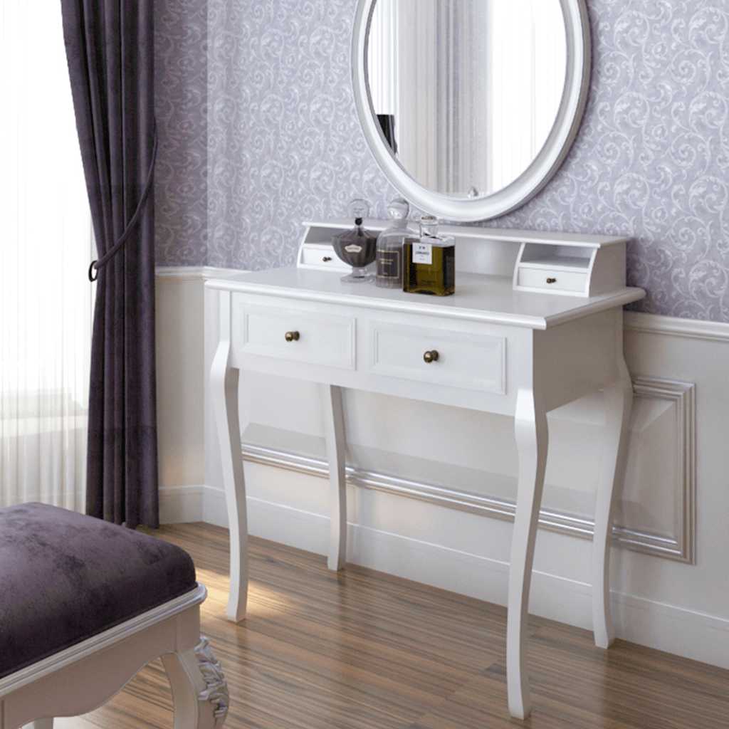 Vidaxl kaptafel femke met lades wit