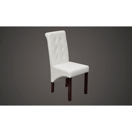 Vidaxl eetkamerstoelen 4 st kunstleer wit
