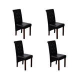Vidaxl eetkamerstoelen 4 st kunstleer zwart
