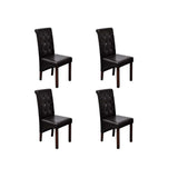 Vidaxl eetkamerstoelen 4 st kunstleer bruin