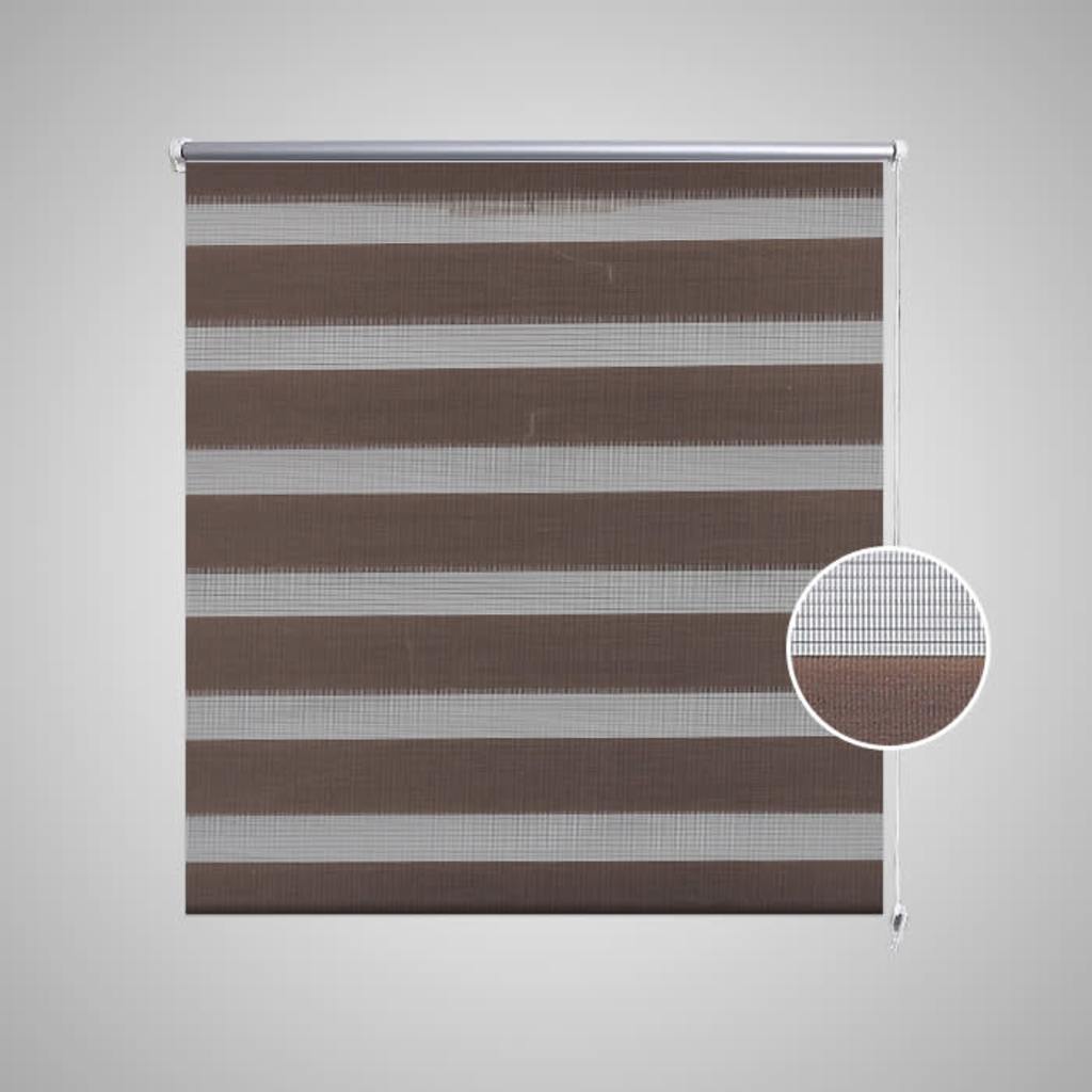 Vidaxl Duo Roller Blind 70x120 cm Kaffeebraun