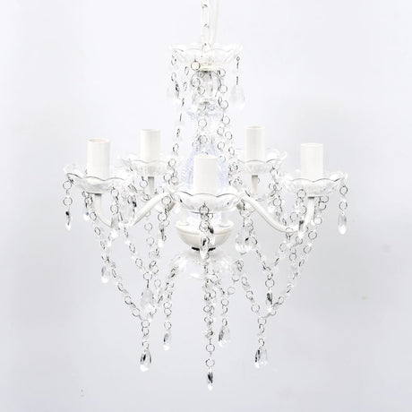 Vidaxl -Kronleuchter 5 Birnen transparent