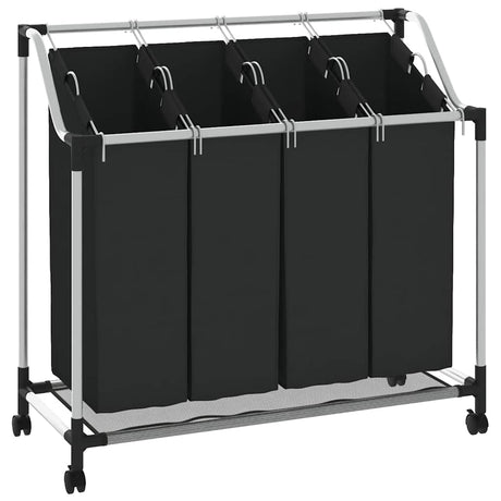 Vidaxl Wass Starter mit 4 Rücken schwarz und grau
