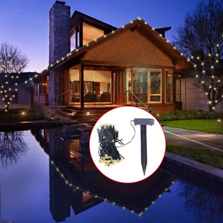 Vidaxl LED Light Cord Solar warmes Weiß