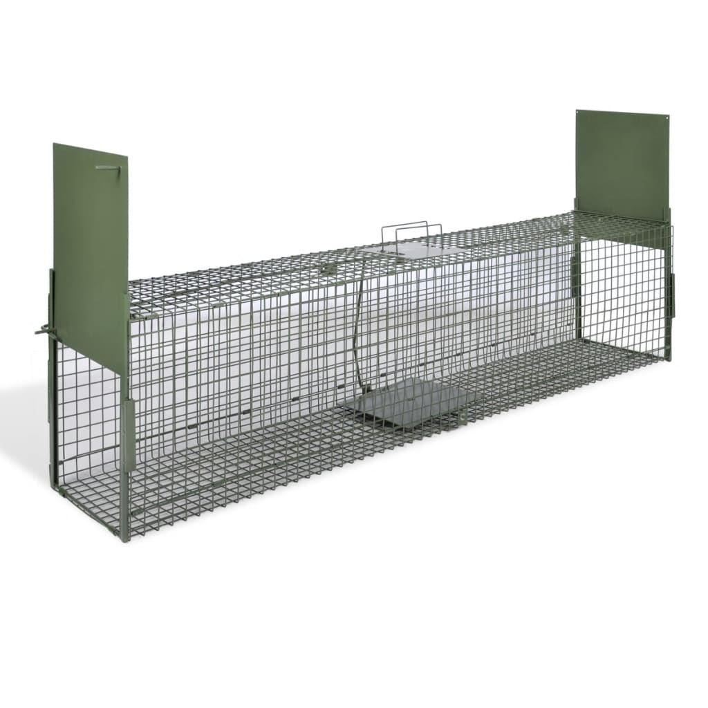 Vidaxl Animal Trap med 2 dörrar 150x30x30 cm