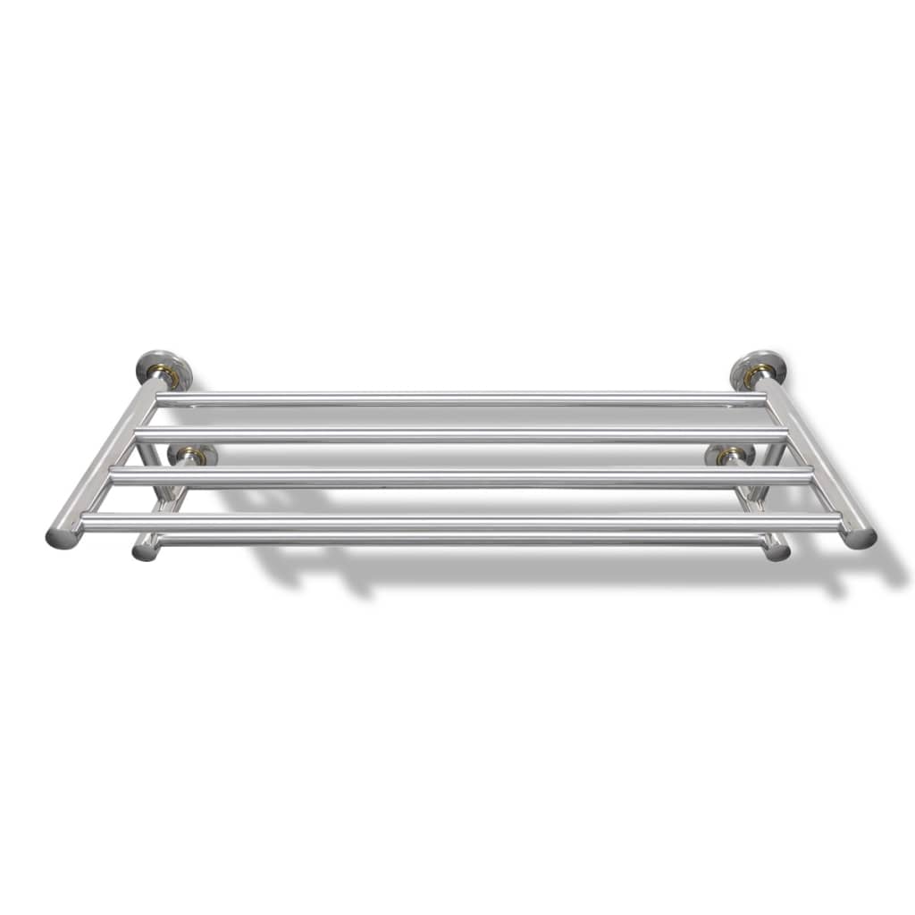 Vidaxl towel rack with 6 rods stainless steel