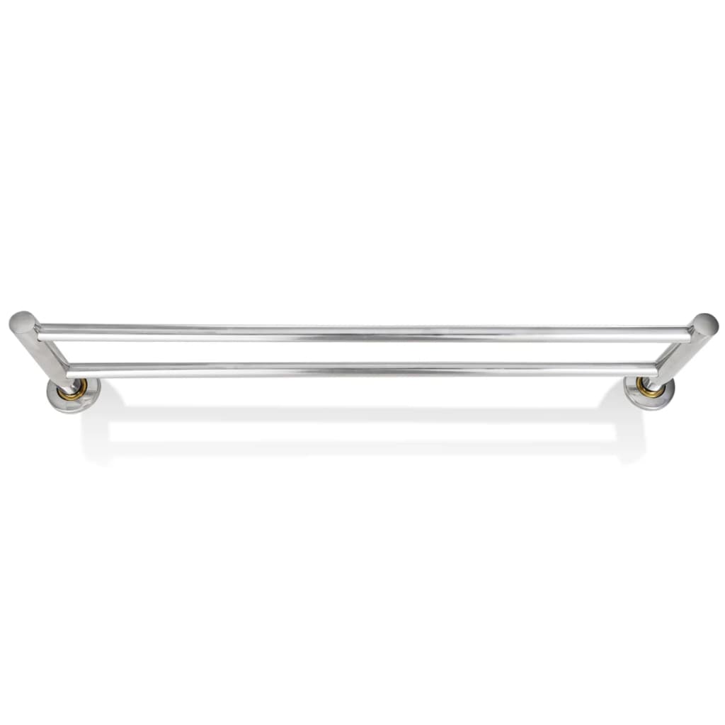 VidaXL Towel rack with 2 tubes of stainless steel