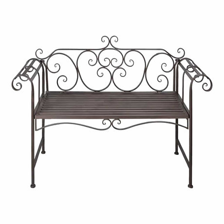 Vidaxl tuinbank 132 cm staal antiekbruin