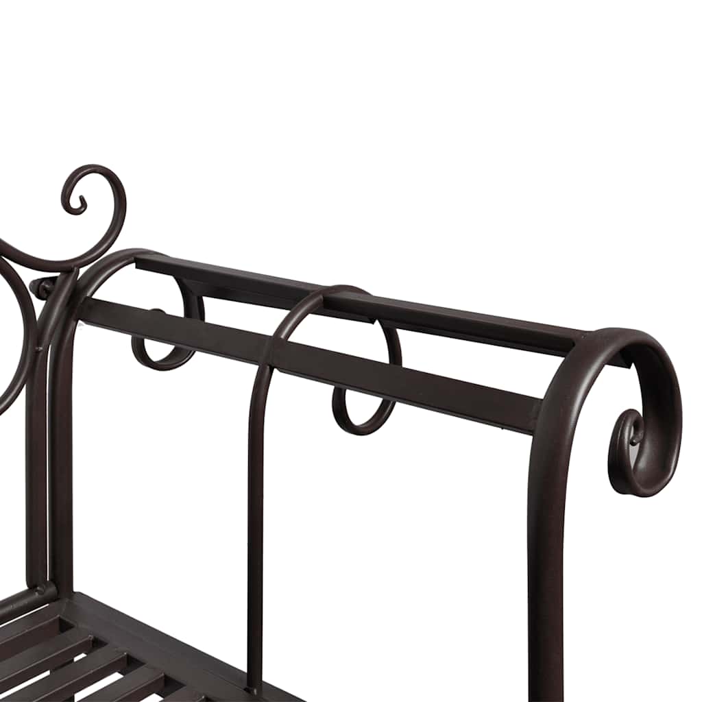 Vidaxl tuinbank 132 cm staal antiekbruin