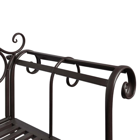 Vidaxl tuinbank 132 cm staal antiekbruin