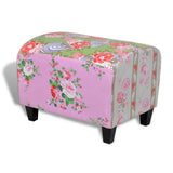 Vidaxl patchwork bloemen design voetenbankje