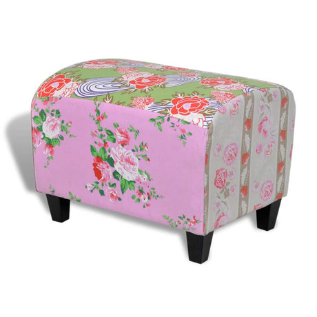 Vidaxl patchwork bloemen design voetenbankje