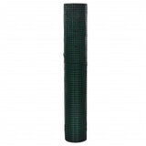 VidaXL Hühnerdraht 10x1 m aus verzinktem Stahl mit PVC-Beschichtung grün