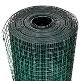 VidaXL Hühnerdraht 10x1 m aus verzinktem Stahl mit PVC-Beschichtung grün