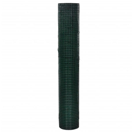 Vidaxx Hühnerdraht 25x1 m aus verzinktem Stahl mit PVC-Beschichtung grün