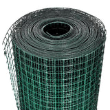 Alambre de pollo Vidaxl 1x25 M Galvanizado de acero verde