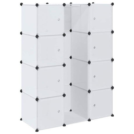Vidaxl kast met 9 compartimenten modulair 109x36,5x143 cm wit