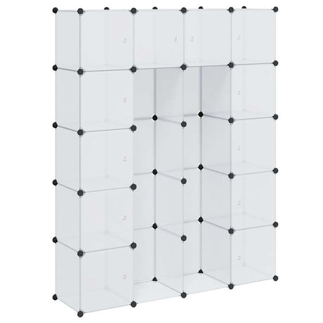 Vidaxl modulaire kast met 14 compartimenten wit 37 x 146 x 180,5 cm