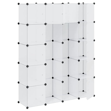 Vidaxl modulaire kast met 14 compartimenten wit 37 x 146 x 180,5 cm