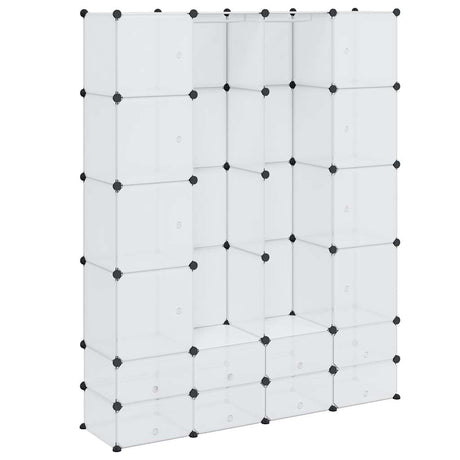 Vidaxl modulaire kast met 18 compartimenten wit 37 x 146 x 180,5 cm