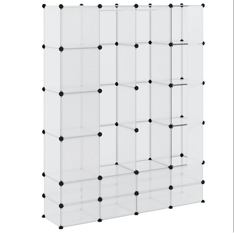 Vidaxl modulaire kast met 18 compartimenten wit 37 x 146 x 180,5 cm